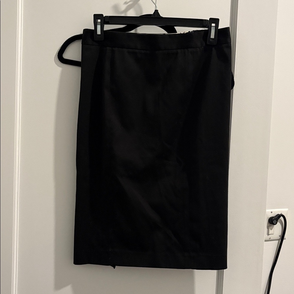 Vintage Diane Von Furstenberg Black Pencil Skirt